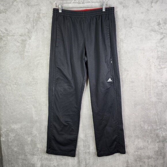 adidas Other - Mens Black Adidas track pants Athletic Casual Side zip pocket Size L